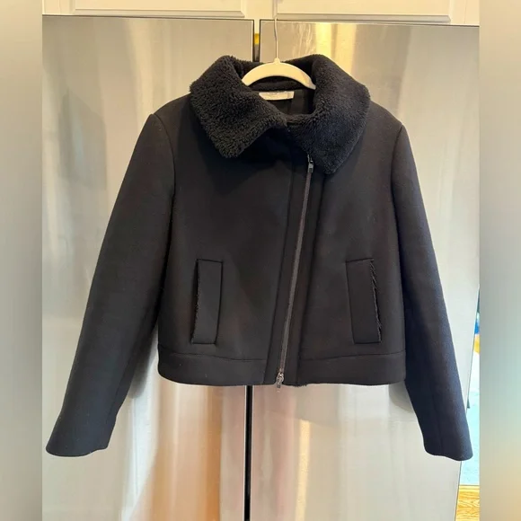 Vince Shearling and Wool Jacket - Picture 1 of 15